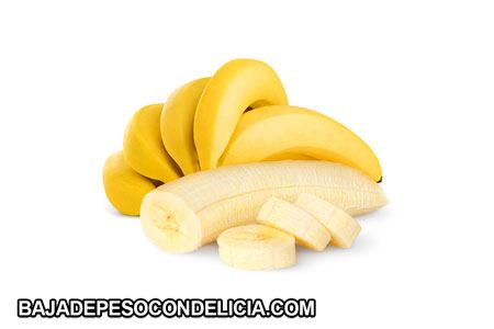 Frutas para adelgazar rodajas de plátano maduro